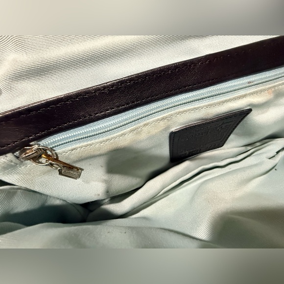 Coach Kristin Black Leather Clutch Purse with a silver-tone push-lock closure - Picture 7 of 7